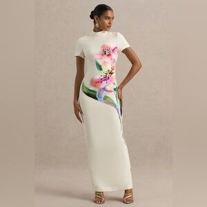 sachin and babi light blue dress Exclusive | Ivory Sequin Halter Neck Fishtail Maxi Dress With Thigh Split